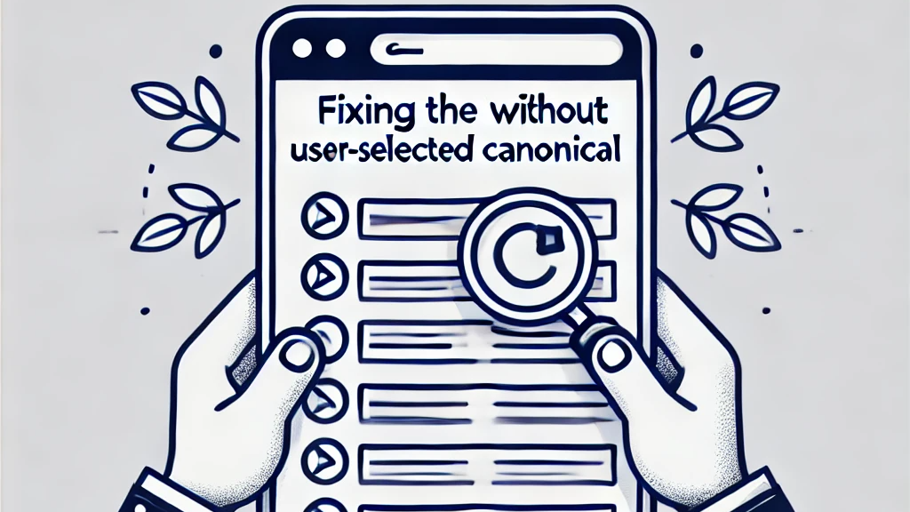 What is the Duplicate without user-selected canonical error and how to solve it?