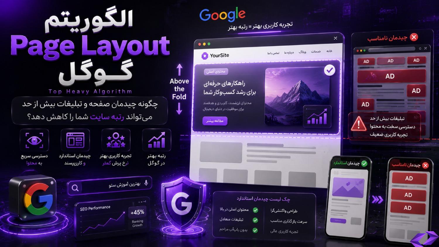 الگوریتم Page Layout گوگل چیست؟ بررسی کامل الگوریتم چیدمان صفحه و تاثیر آن بر سئو